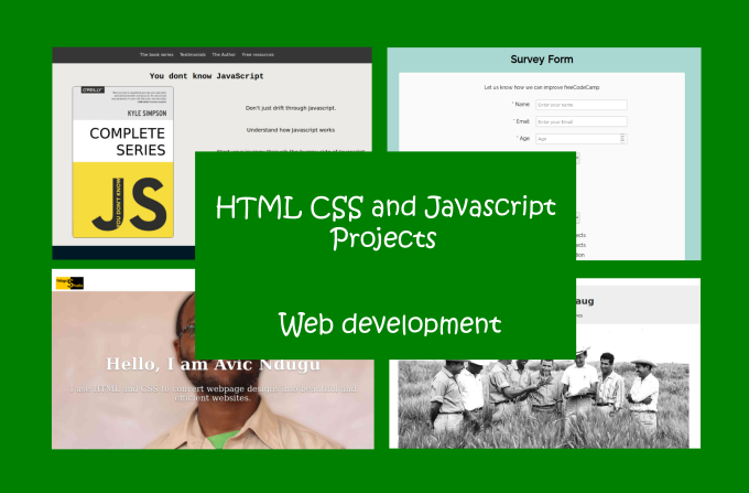 Web development screenshots mashup