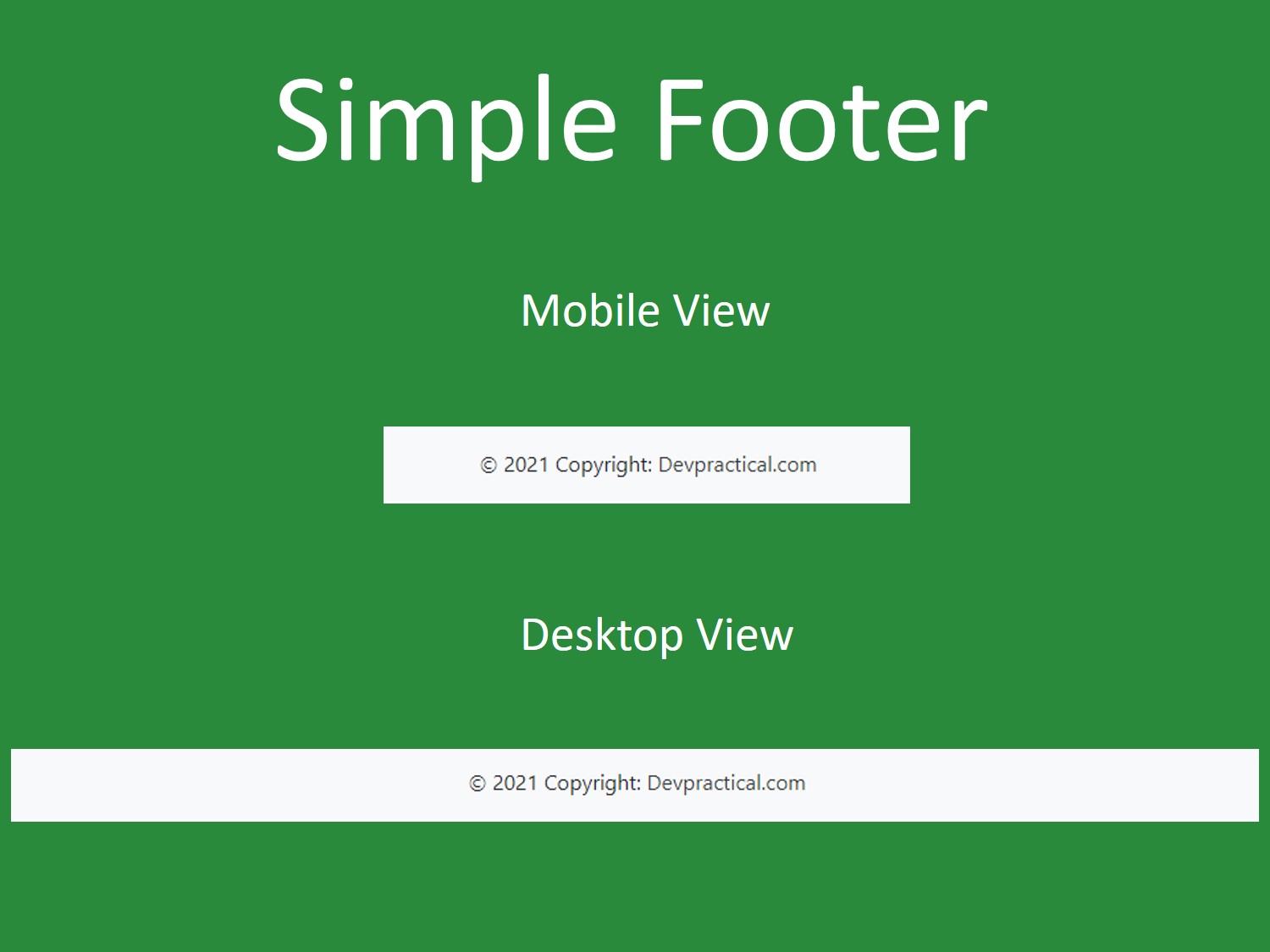Simple Bootstrap Footer Screenshot