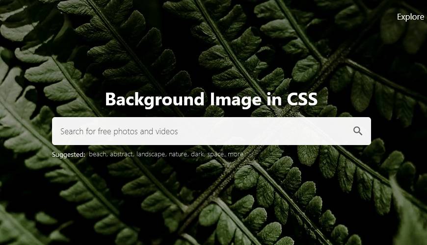 set background image in html css