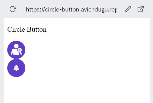 Circle buttons with icons
