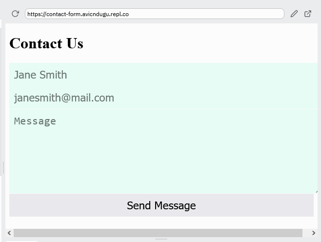 Contact form full width