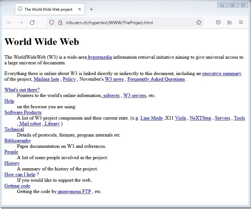 First HTML website screenshot