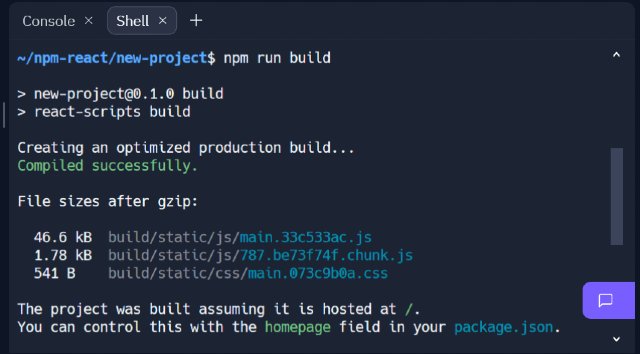 Build production react app