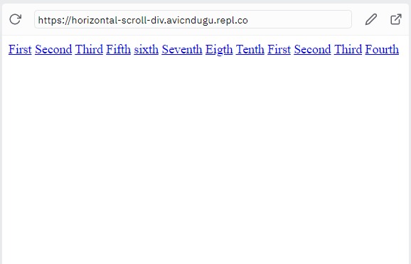 Scrolling div HTML screenshot