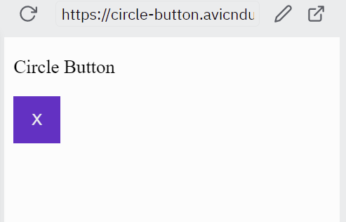 Square button HTML CSS
