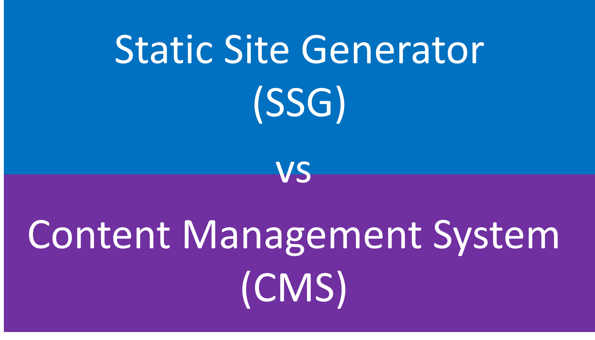 Static site generators vs CMS illustration