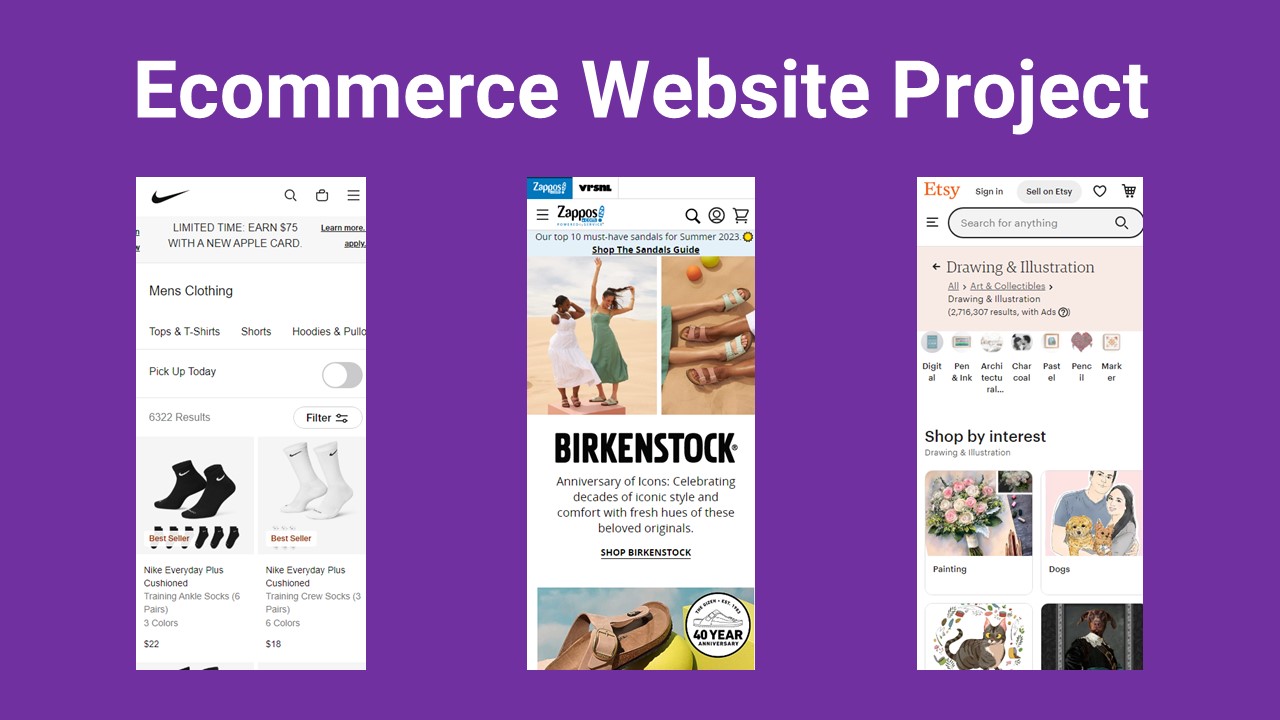 Mobile Ecommerce Websites screenshots